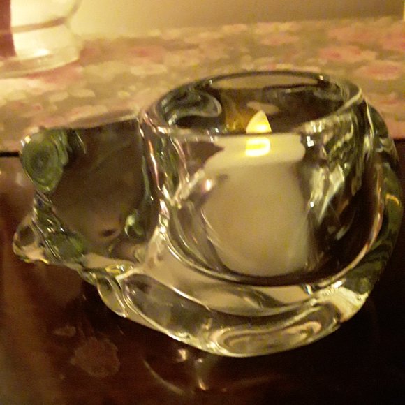 Sleeping Cat Glass Candle Holder - Picture 5 of 5